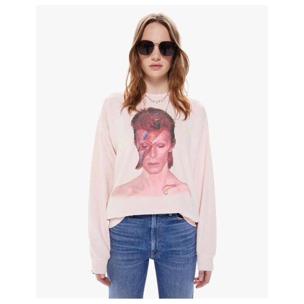 MADEWORN David Bowie Crewneck Sweatshirt, Size S